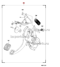 картинка Ручка ручного тормоза #07 Toyota от магазина IZC