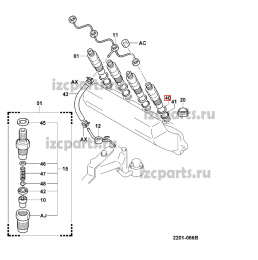 картинка Шайба форсунки 1dzii медная от магазина IZC