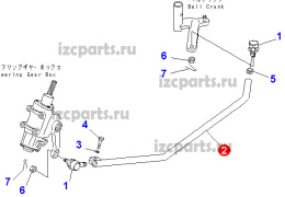 картинка Тяга рулевая продольная Komatsu 17 сер. от магазина IZC