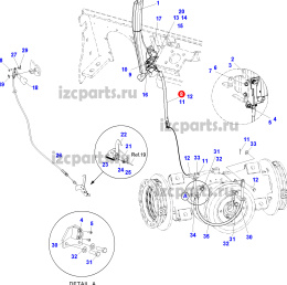 картинка Трос ручника Doosan a-485  центральный от магазина IZC