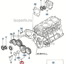 картинка Шестерня паразитная Mitsubishi s4q2 #1 от магазина IZC