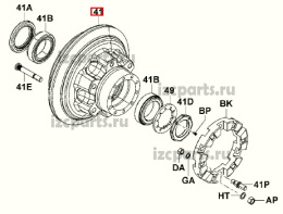 картинка Барабан тормозной  1.5t  Toyota #13 8fdf от магазина IZC