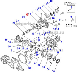 картинка Подшипник хвостовика планетарной пары Komatsu от магазина IZC