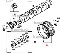картинка Маховик акпп  Toyota 11z от магазина IZC
