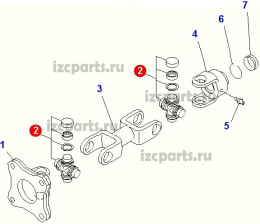 картинка Крестовина кардана масляного насоса Komatsu 3.5t от магазина IZC