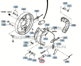 картинка Разводной механизм колодки 2t   Mitsubishi rh от магазина IZC