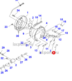 картинка Рычаг разводного механизма 3.5t   Komatsu rh от магазина IZC