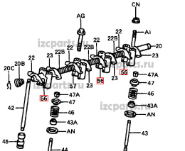 картинка Скобка оси коромысел h15/h20/h25 от магазина IZC