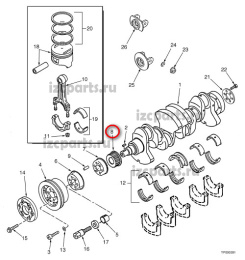 картинка Шестерня грм коленвала mazda fe #01 af от магазина IZC