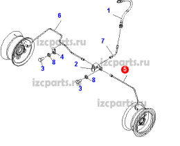 картинка Трубка тормозная Komatsu #03 2t-16 lh от магазина IZC