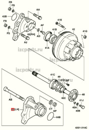 картинка Опора крепления мачты Toyota  7fd lh от магазина IZC