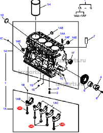 картинка Cummins a2300 болт шатуна-резьба в шатуне #01 от магазина IZC