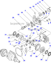 картинка Комплект уплотнений дифференциала Komatsu #01 от магазина IZC