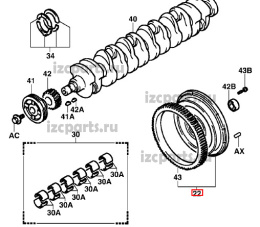 картинка Маховик акпп  Toyota 13z от магазина IZC