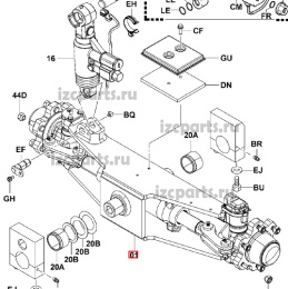 картинка Балка управляемого моста to 8fdn30 в сборе от магазина IZC