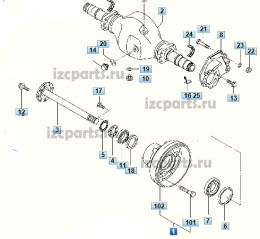 картинка Барабан тормозной  1,5t  Nissan  l01 в сборе от магазина IZC