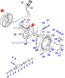 картинка Кожух основание сервотормоза Komatsu #1 lh от магазина IZC