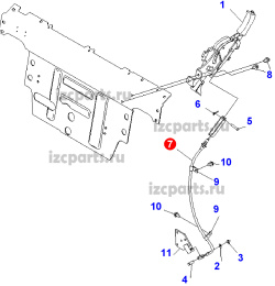 картинка Трос ручника Komatsu a-???  центральный от магазина IZC
