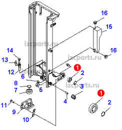 картинка Ролик мачты  50 x105.4 x 34 от магазина IZC