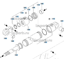 картинка Рем.к-т цилиндра наклона d=?? сat от магазина IZC