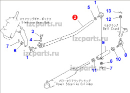 картинка Тяга рулевая продольная Komatsu 16 сер от магазина IZC