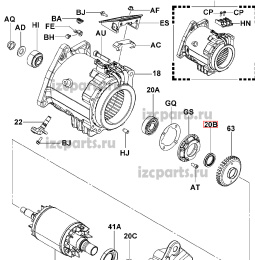 картинка Сальник 33x48x8 от магазина IZC