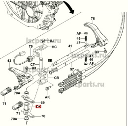 картинка Втулка вала переключения кпп от магазина IZC