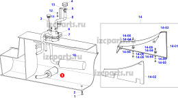 картинка Фильтр гидравлический  №44  Doosan от магазина IZC
