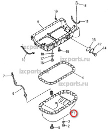 картинка Поддон картера Isuzu 4jg2 от магазина IZC
