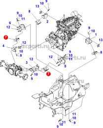 картинка Подушка двигателя  Komatsu #04 от магазина IZC