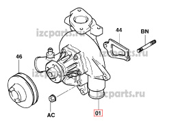 картинка Водяная помпа Toyota 5k 7/6f в сборе от магазина IZC