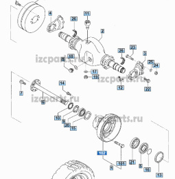 картинка Барабан тормозной  2t  Mitsubishi #5 от магазина IZC