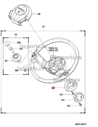 картинка Контакт клаксона Toyota #01 от магазина IZC