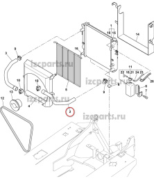картинка Патрубок радиатора Yale tk/rk  4d98e  верхний от магазина IZC